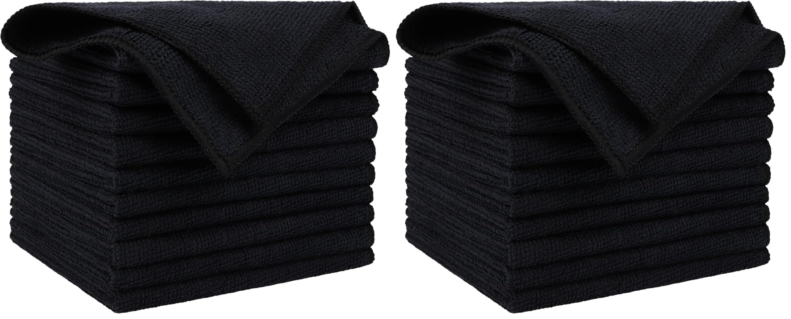 AIDEA Microfiber Cleaning Cloth Black 150PK, Microfiber Towels for Cars, Premium Car Cloths, Dusting Cloth Lint Free Cleaning Rags for SUVs, House, Kitchen, Window, Workshops,12×12"