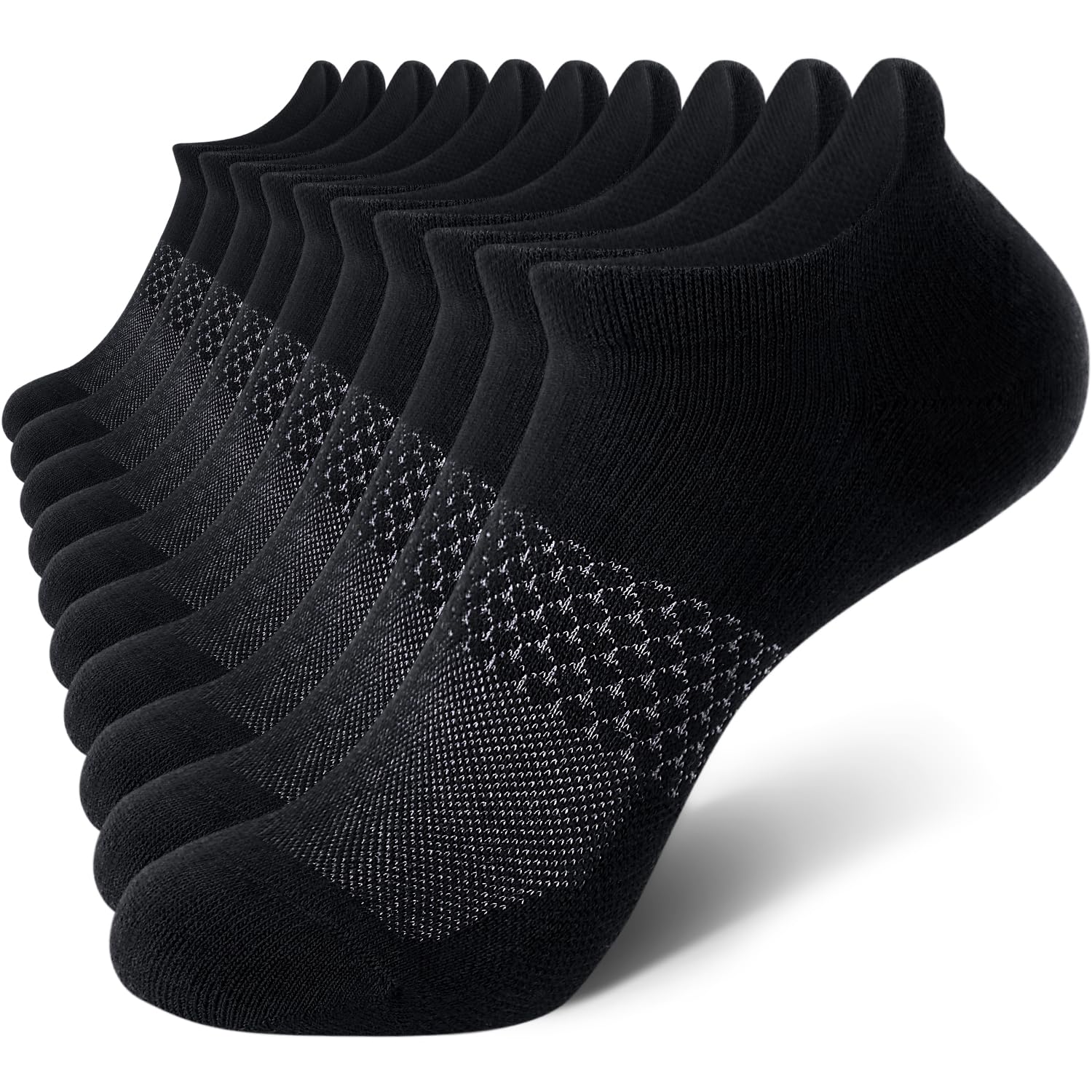 CS CELERSPORT 5 Pairs Women's Ankle Running Socks Cushioned Athletic Sport Socks with Tab