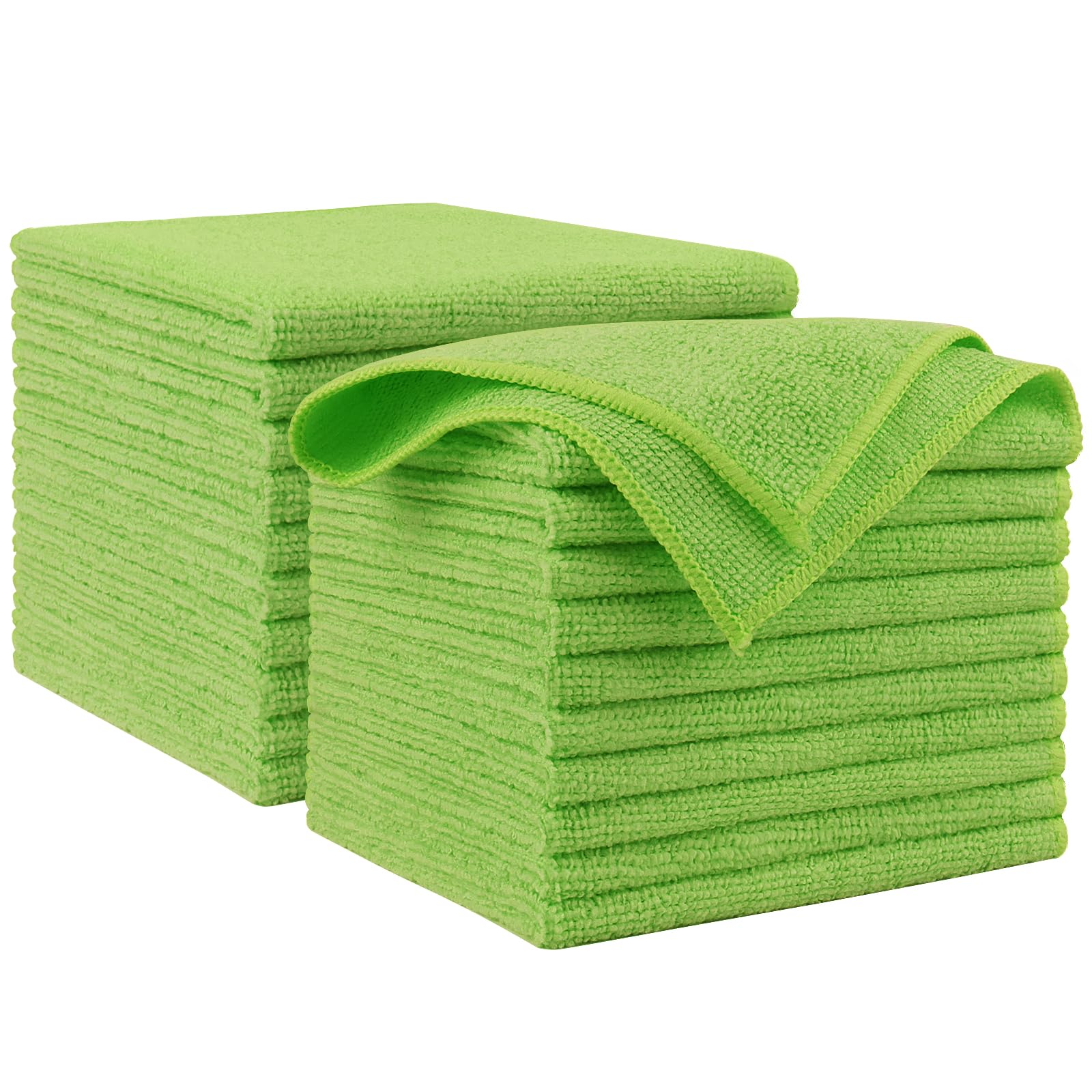 AIDEA Microfiber Cleaning Cloth Black 150PK, Microfiber Towels for Cars, Premium Car Cloths, Dusting Cloth Lint Free Cleaning Rags for SUVs, House, Kitchen, Window, Workshops,12×12"