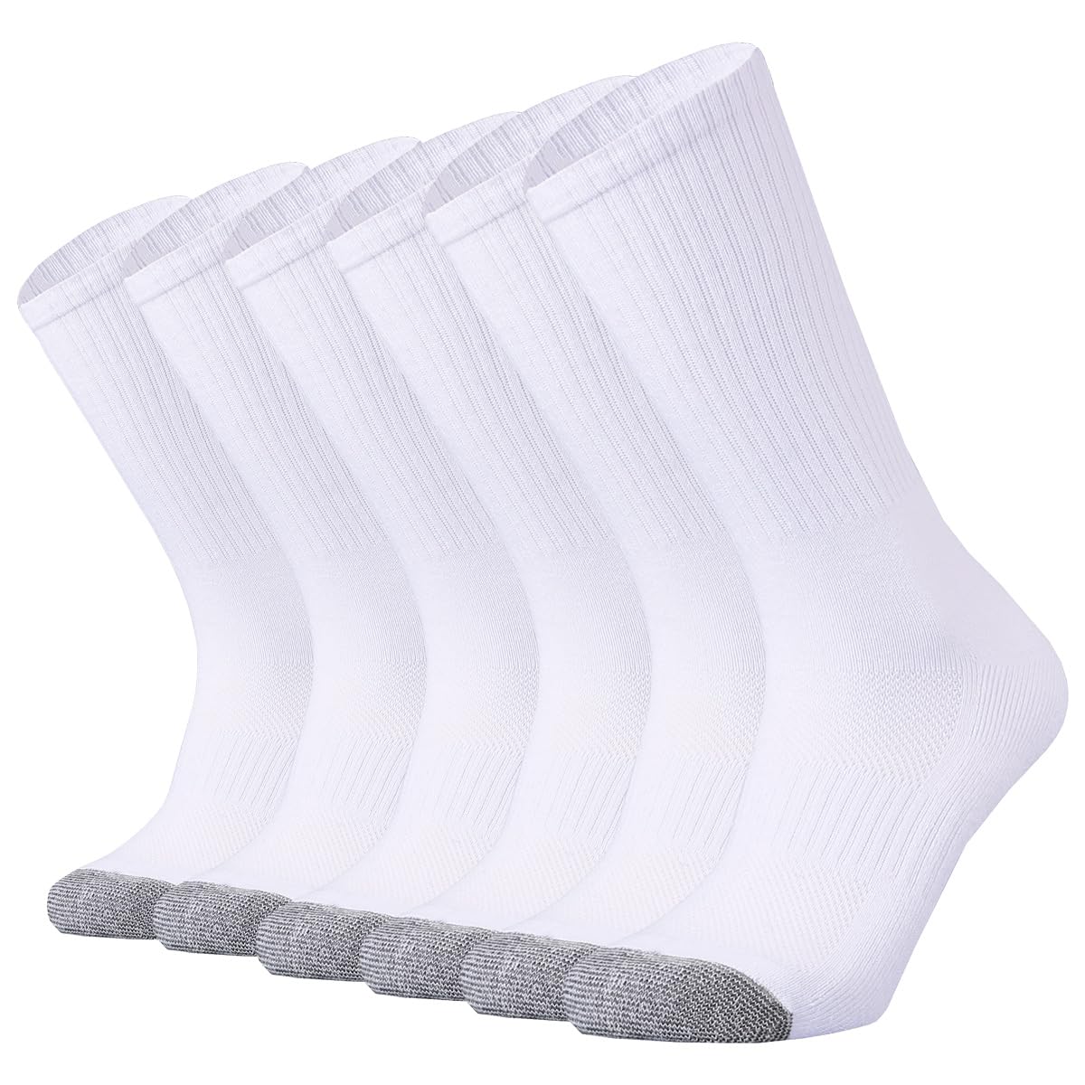 SOX TOWN Unisex Cushioned Crew Training Athletic Socks Men & Women with Combed Cotton Moisture Wicking Breathable Performance