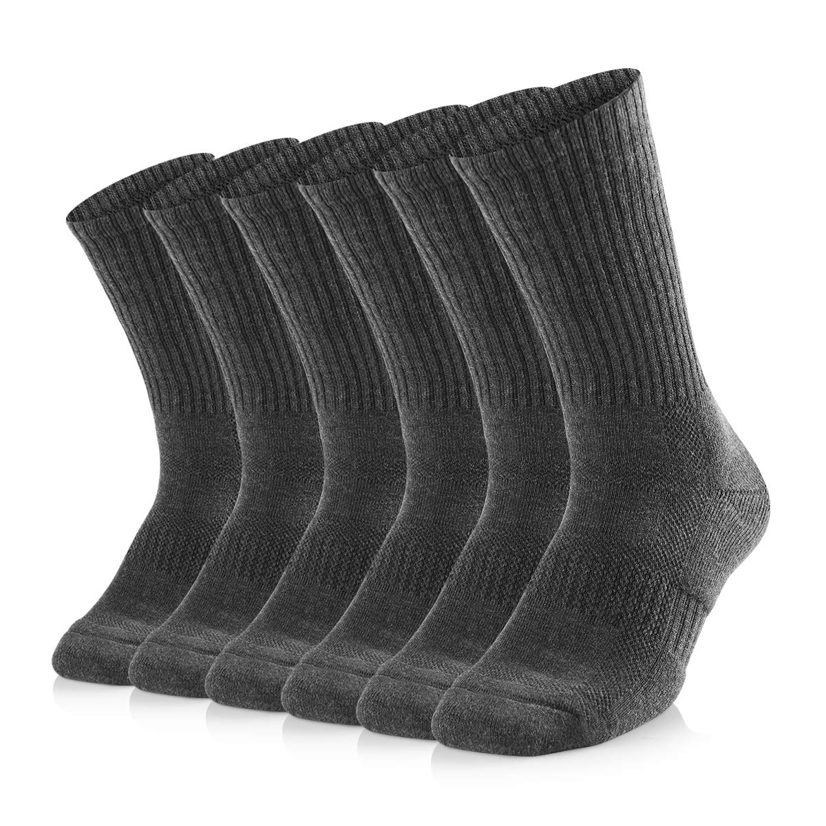SOX TOWN Unisex Cushioned Crew Training Athletic Socks Men & Women with Combed Cotton Moisture Wicking Breathable Performance