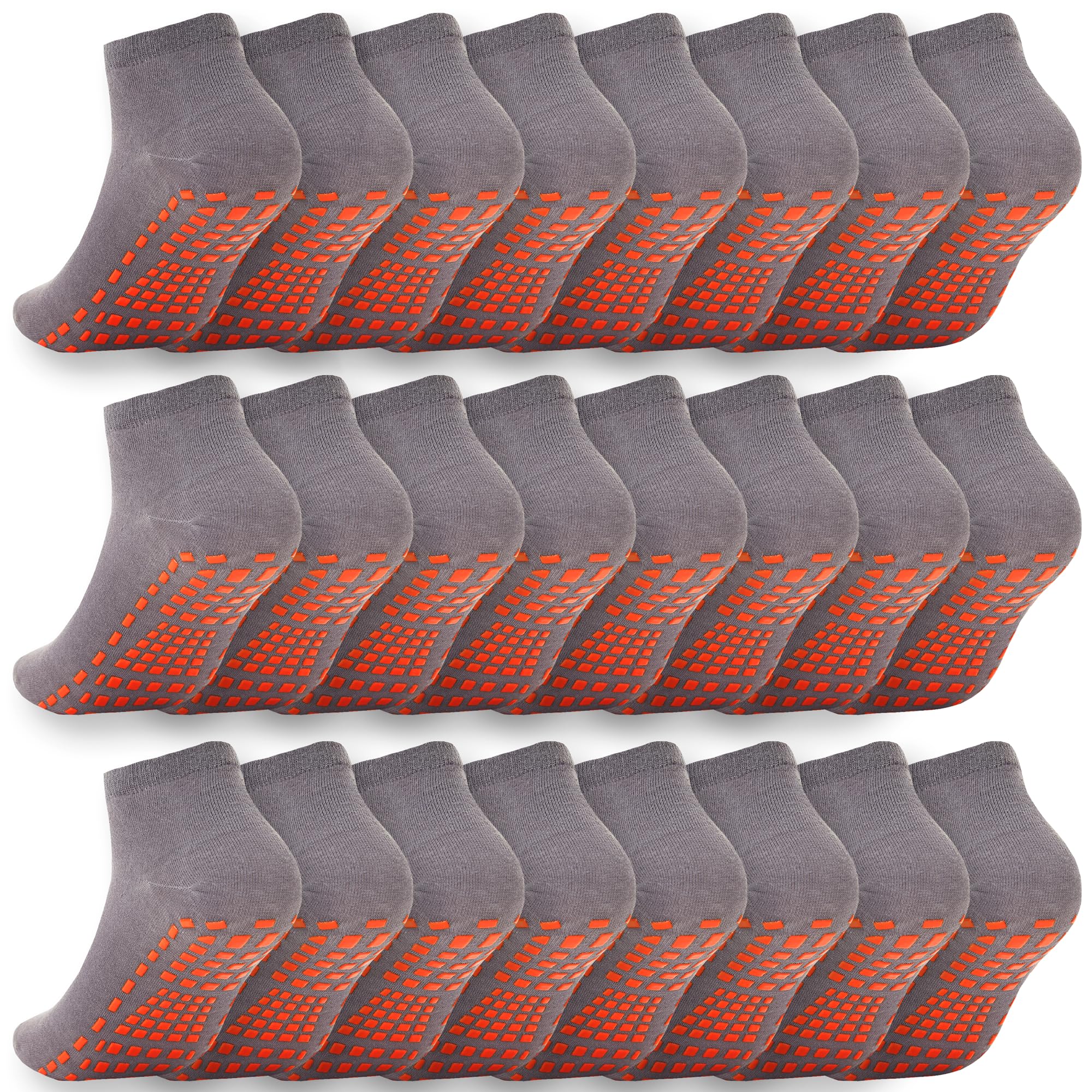 12 Pairs Grip Socks for Women & Men - Non Slip Pilates Yoga Hospital & Elderly Guest Socks