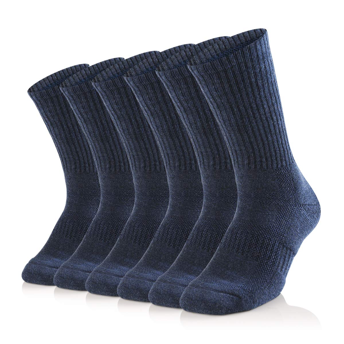 SOX TOWN Unisex Cushioned Crew Training Athletic Socks Men & Women with Combed Cotton Moisture Wicking Breathable Performance
