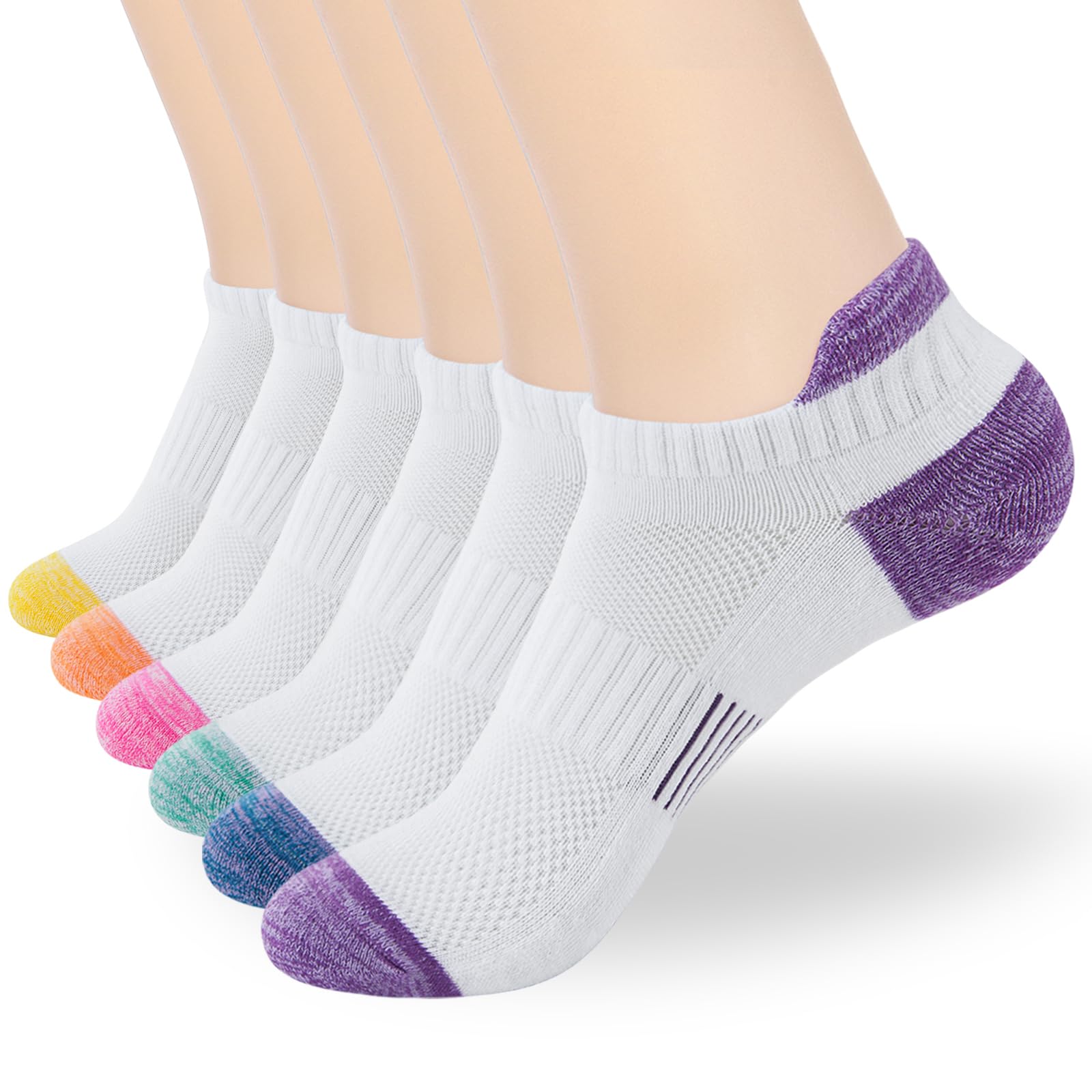 ATBITER Ankle Socks Womens and Men Thin Athletic Running Low Cut No Show Socks With Heel Tab 6-12 Pairs
