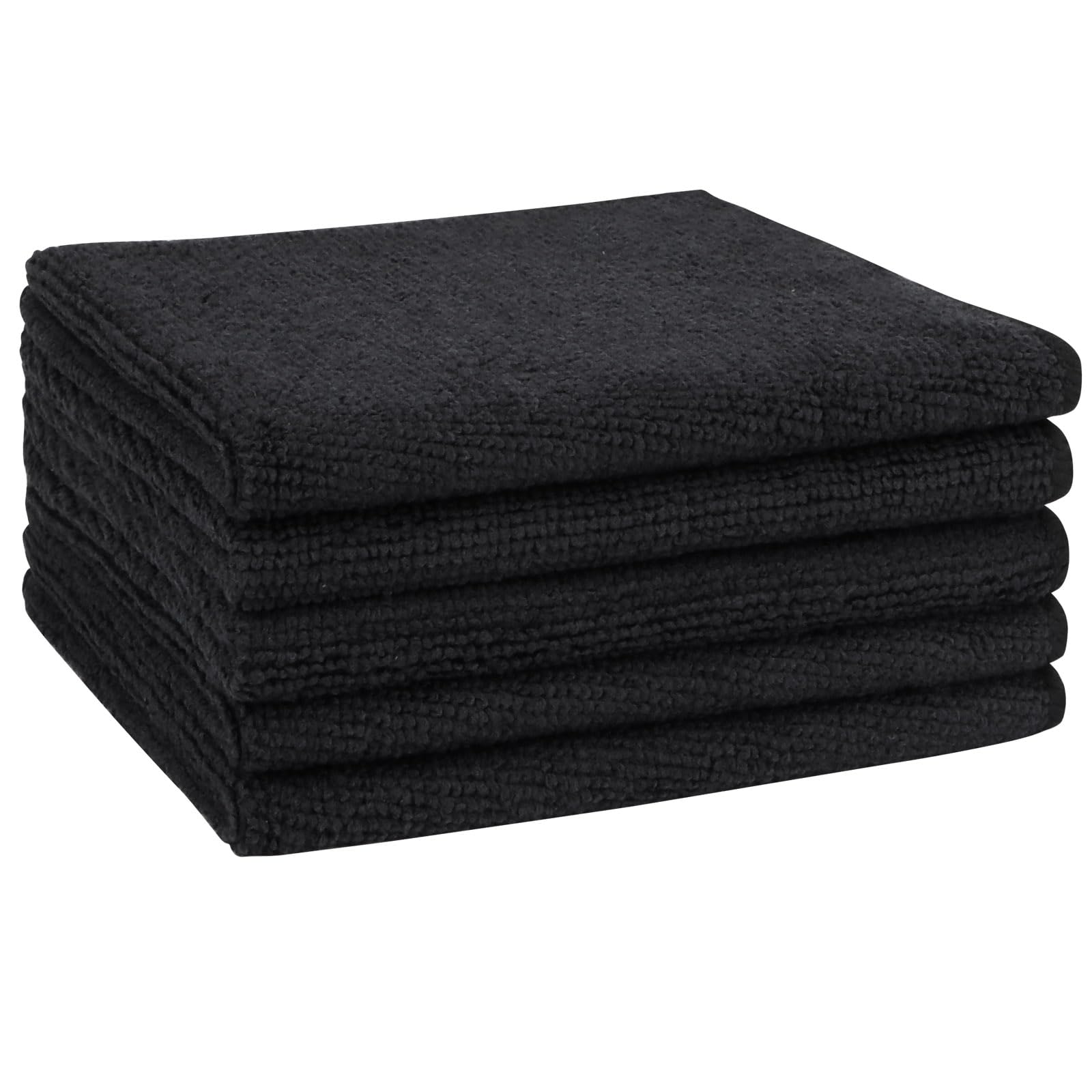 AIDEA Microfiber Cleaning Cloth Black 150PK, Microfiber Towels for Cars, Premium Car Cloths, Dusting Cloth Lint Free Cleaning Rags for SUVs, House, Kitchen, Window, Workshops,12×12"