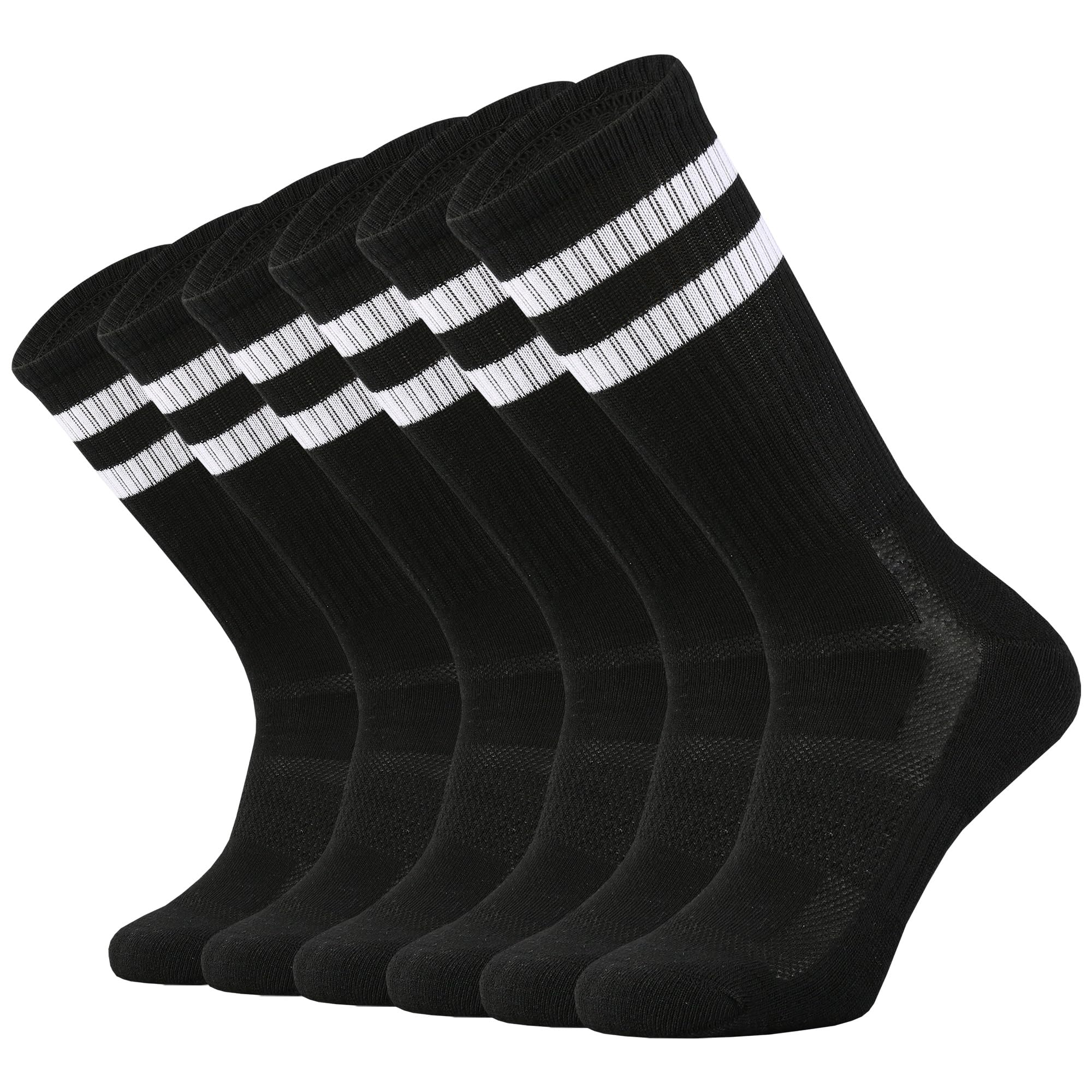 SOX TOWN Unisex Cushioned Crew Training Athletic Socks Men & Women with Combed Cotton Moisture Wicking Breathable Performance