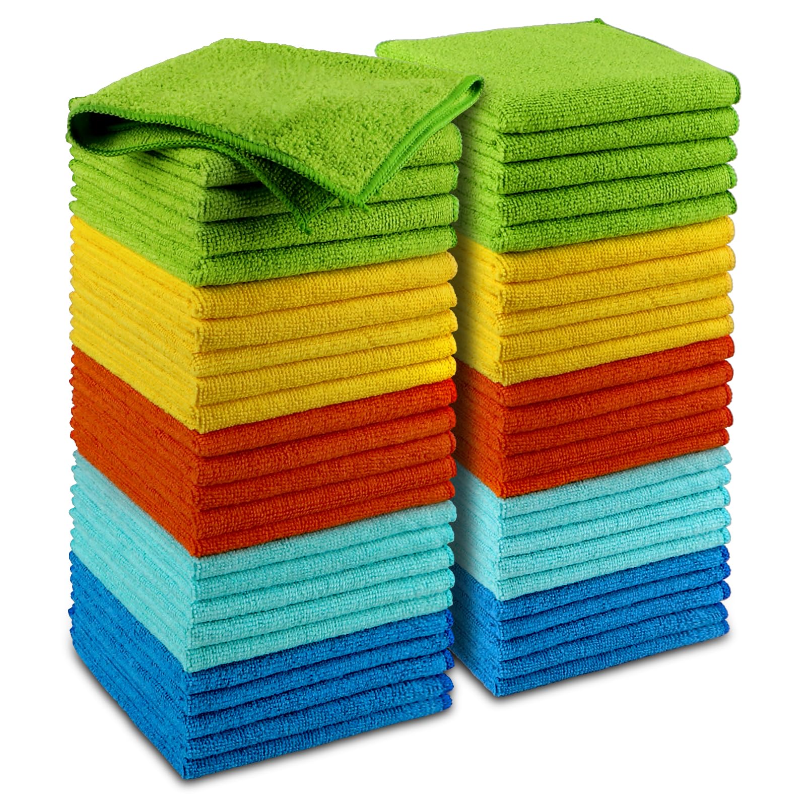 AIDEA Microfiber Cleaning Cloth Black 150PK, Microfiber Towels for Cars, Premium Car Cloths, Dusting Cloth Lint Free Cleaning Rags for SUVs, House, Kitchen, Window, Workshops,12×12"