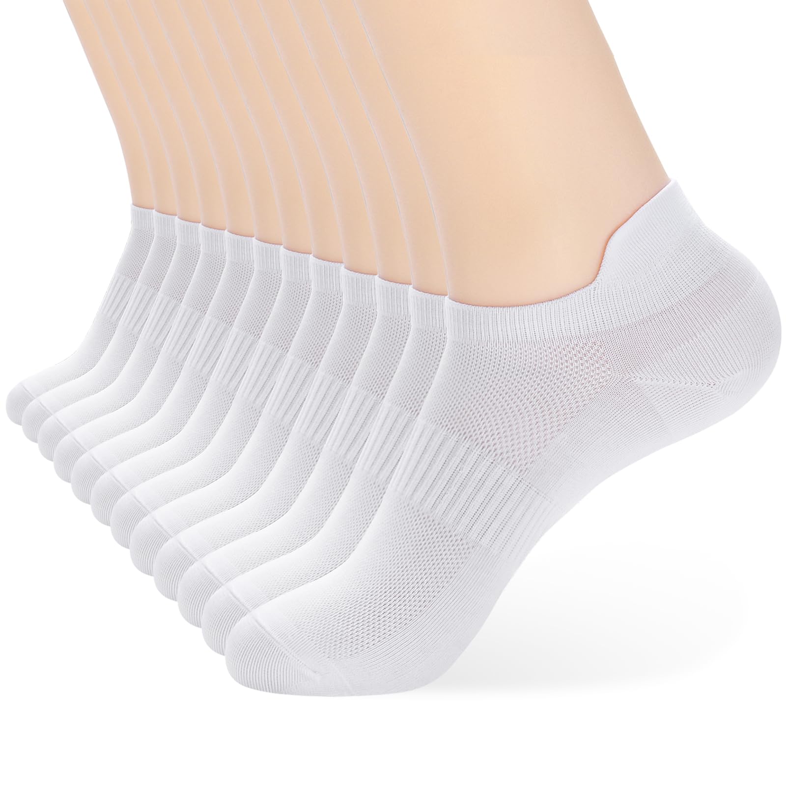 ATBITER Ankle Socks Womens and Men Thin Athletic Running Low Cut No Show Socks With Heel Tab 6-12 Pairs