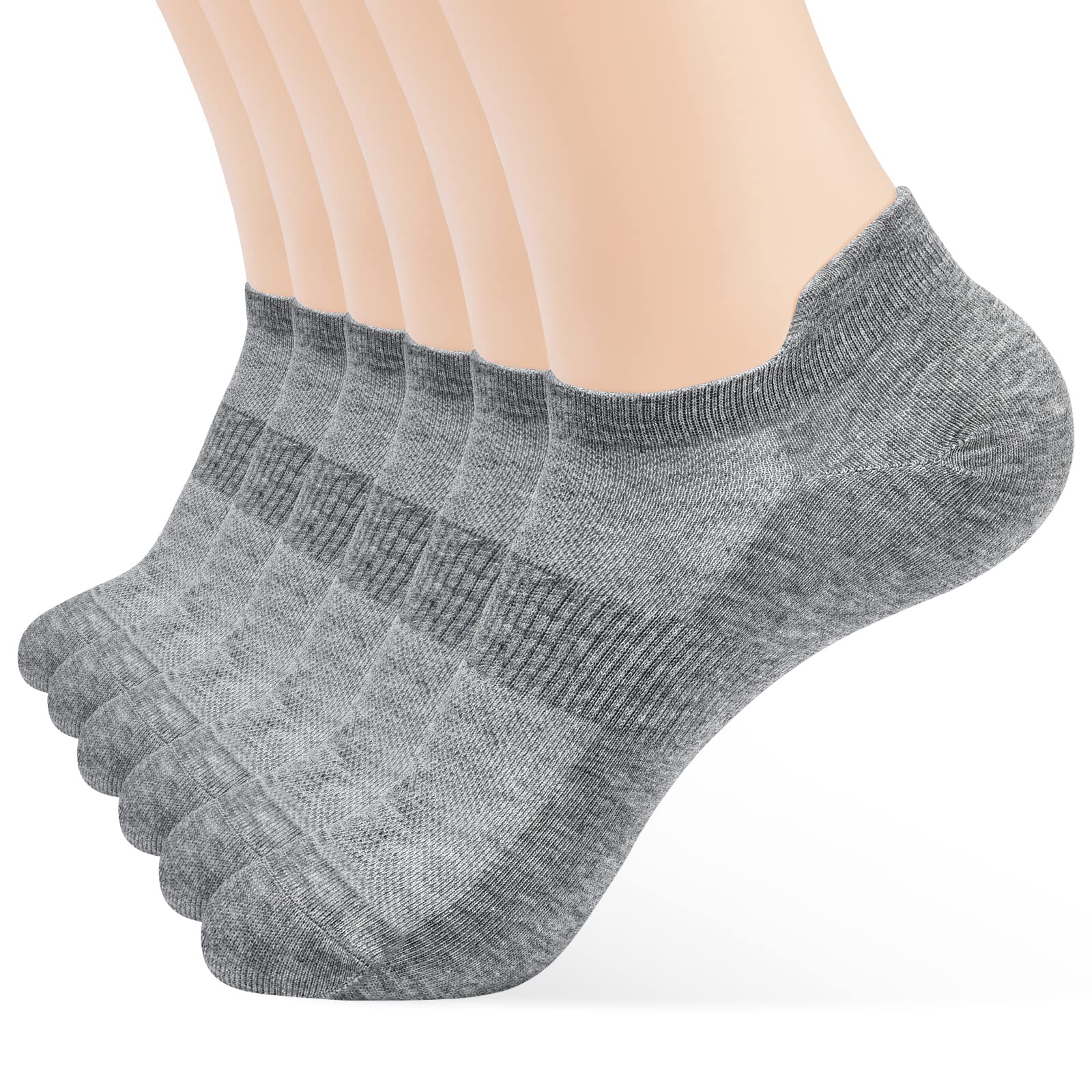 ATBITER Ankle Socks Womens and Men Thin Athletic Running Low Cut No Show Socks With Heel Tab 6-12 Pairs
