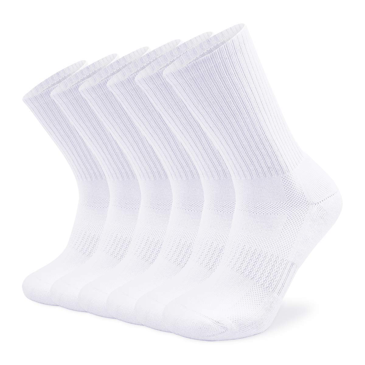 SOX TOWN Unisex Cushioned Crew Training Athletic Socks Men & Women with Combed Cotton Moisture Wicking Breathable Performance