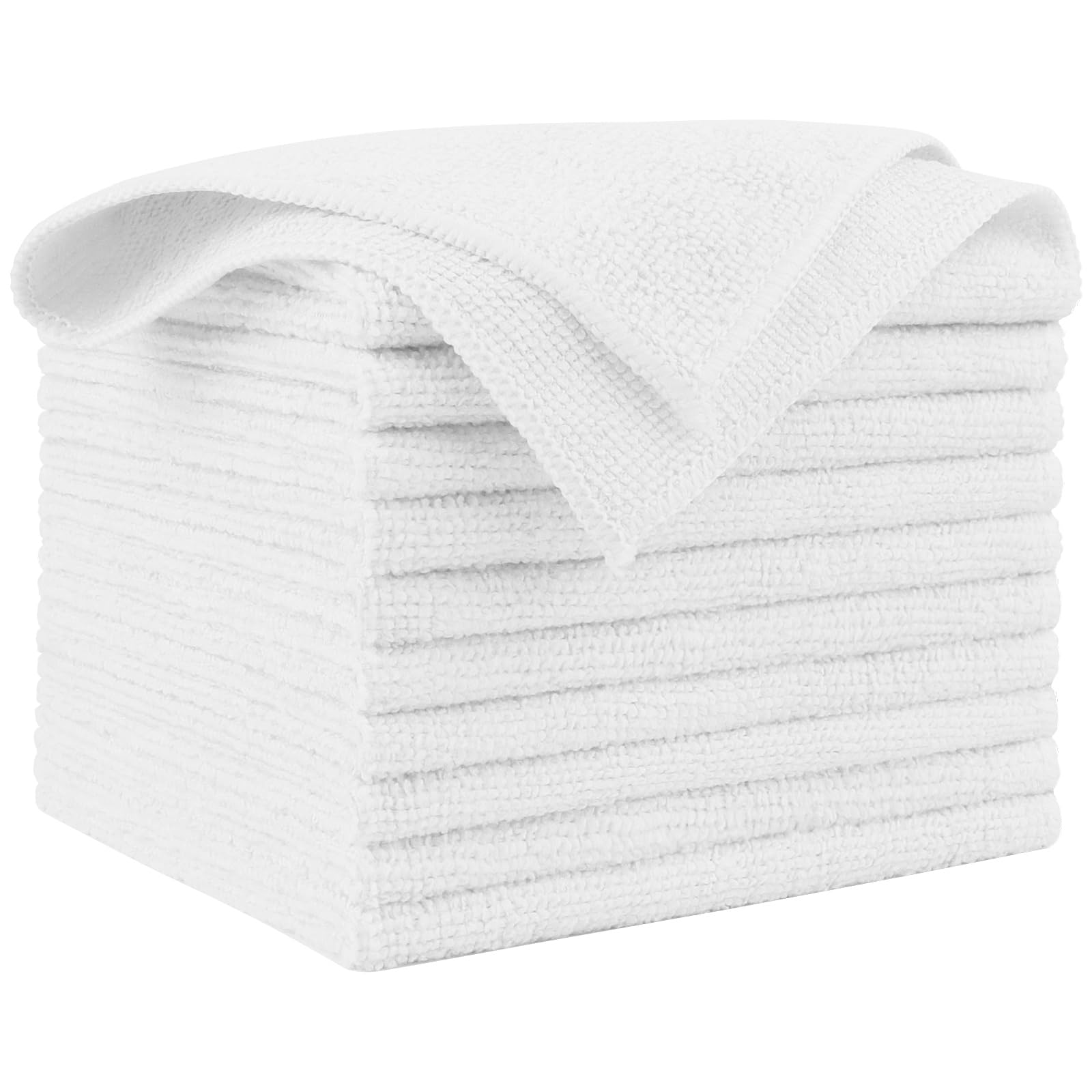 AIDEA Microfiber Cleaning Cloth Black 150PK, Microfiber Towels for Cars, Premium Car Cloths, Dusting Cloth Lint Free Cleaning Rags for SUVs, House, Kitchen, Window, Workshops,12×12"