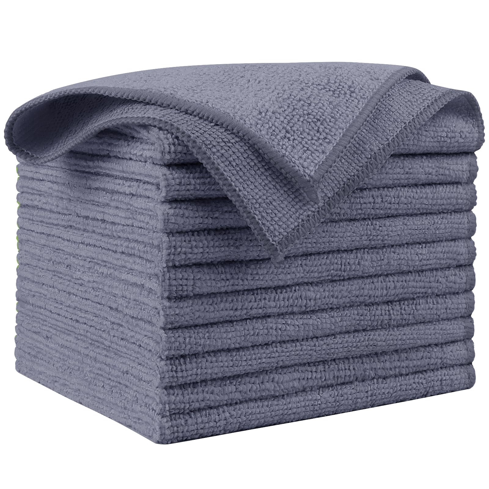 AIDEA Microfiber Cleaning Cloth Black 150PK, Microfiber Towels for Cars, Premium Car Cloths, Dusting Cloth Lint Free Cleaning Rags for SUVs, House, Kitchen, Window, Workshops,12×12"