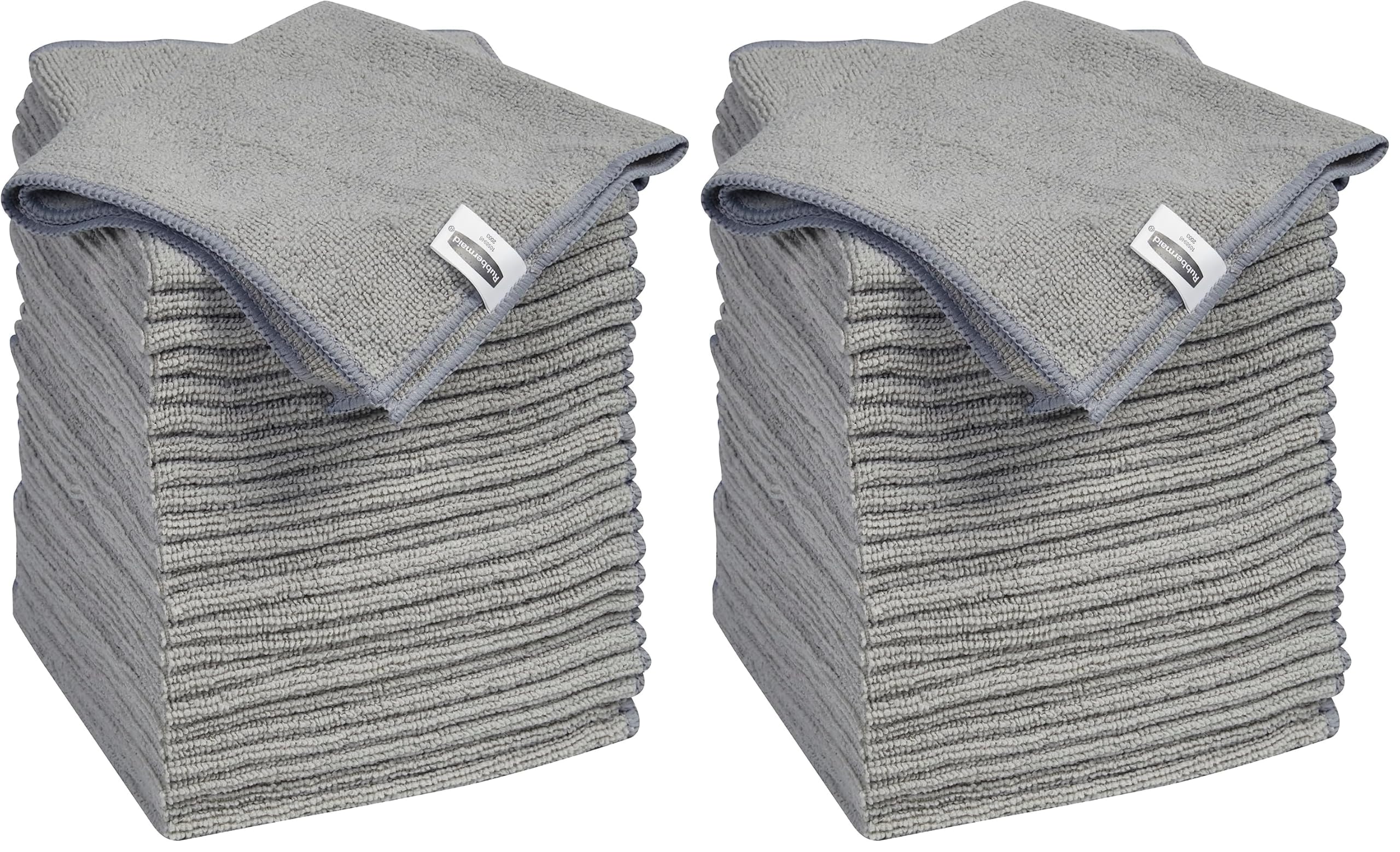 Rubbermaid All Purpose Microfiber Cleaning Cloth Towels, 50 Pack, 12"x12", Non-Scratch, Reusable/Washable for Cleaning/Wiping/Polishing for Home/Kitchen/Car