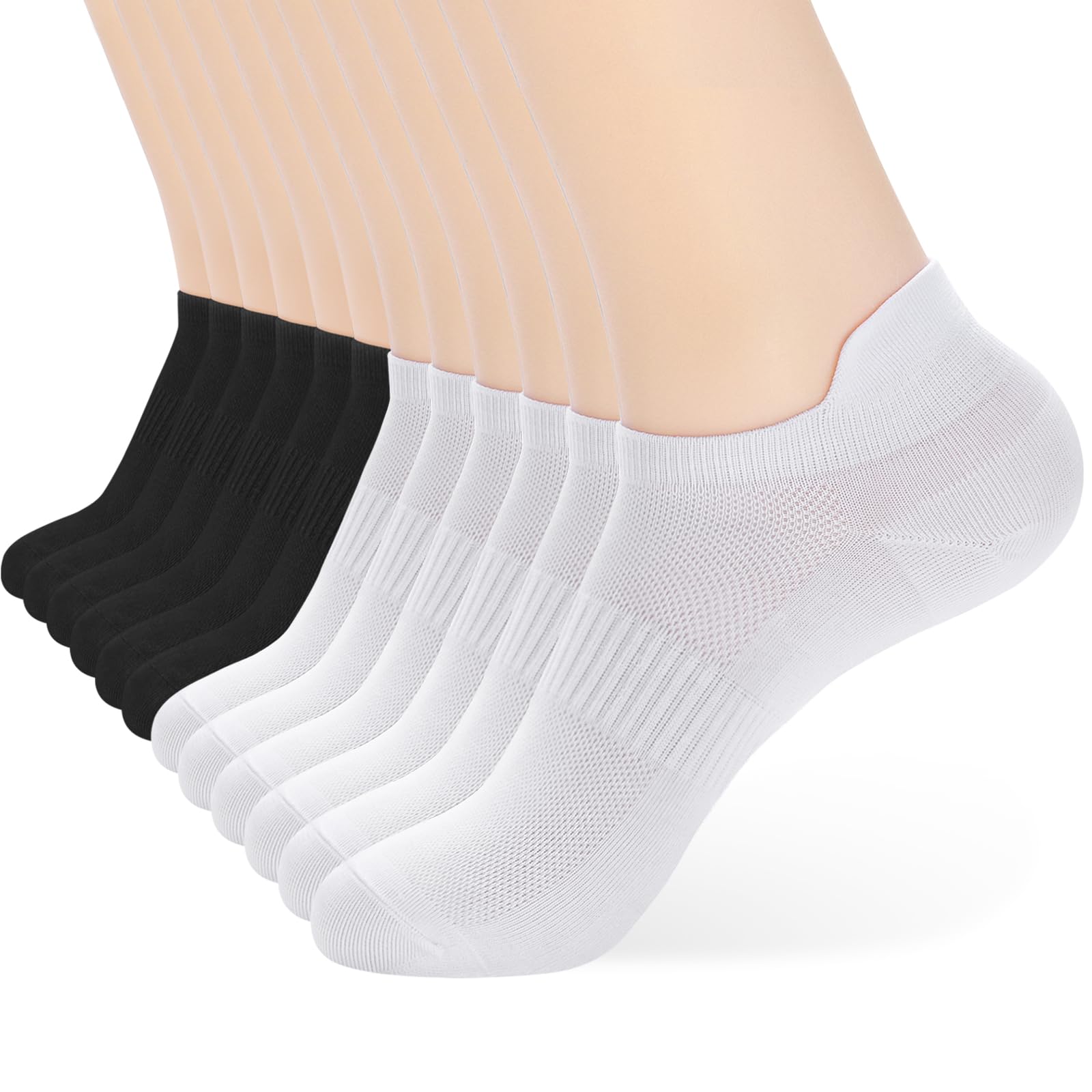 ATBITER Ankle Socks Womens and Men Thin Athletic Running Low Cut No Show Socks With Heel Tab 6-12 Pairs