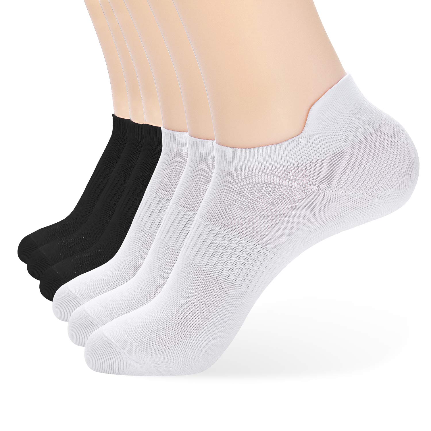 ATBITER Ankle Socks Womens and Men Thin Athletic Running Low Cut No Show Socks With Heel Tab 6-12 Pairs