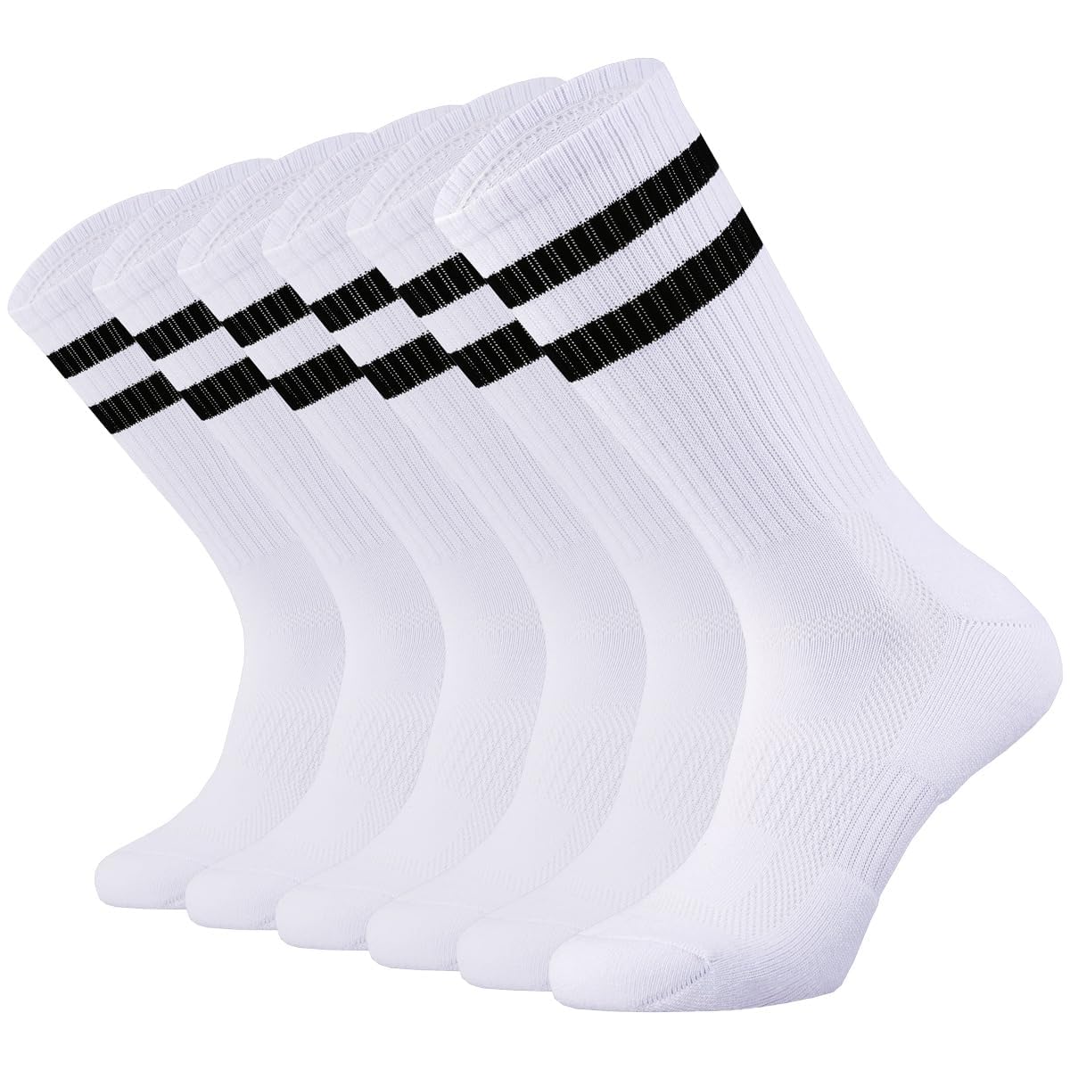 SOX TOWN Unisex Cushioned Crew Training Athletic Socks Men & Women with Combed Cotton Moisture Wicking Breathable Performance