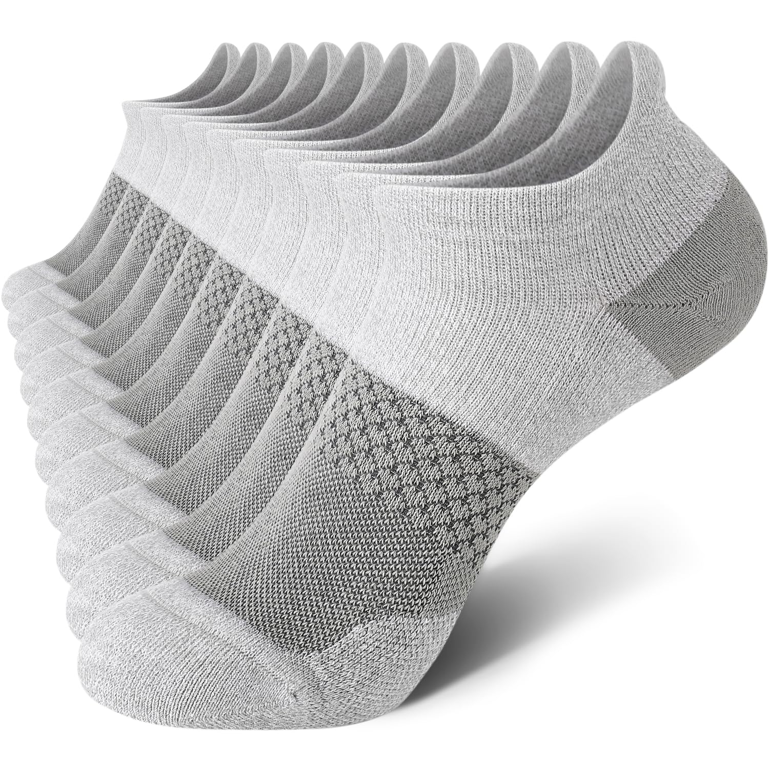 CS CELERSPORT 5 Pairs Women's Ankle Running Socks Cushioned Athletic Sport Socks with Tab