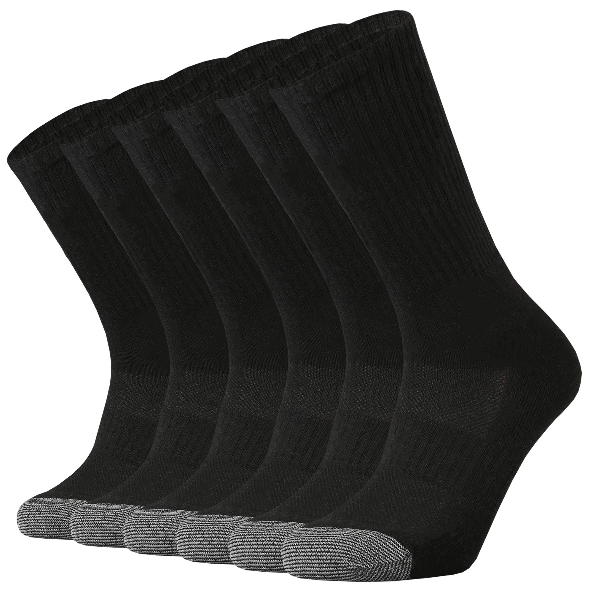 SOX TOWN Unisex Cushioned Crew Training Athletic Socks Men & Women with Combed Cotton Moisture Wicking Breathable Performance