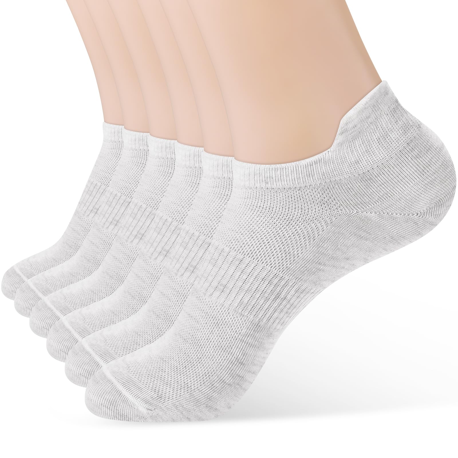 ATBITER Ankle Socks Womens and Men Thin Athletic Running Low Cut No Show Socks With Heel Tab 6-12 Pairs