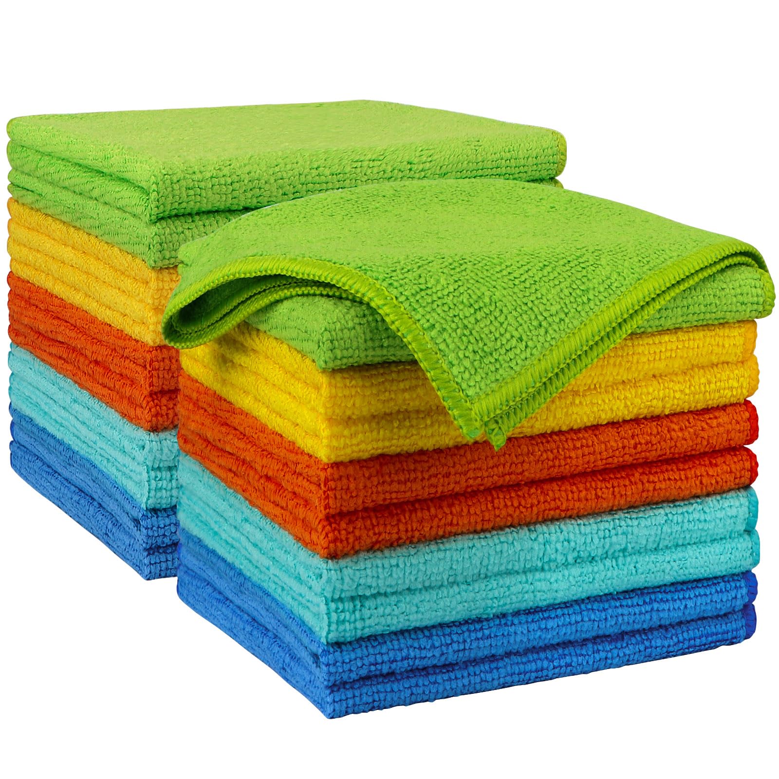 AIDEA Microfiber Cleaning Cloth Black 150PK, Microfiber Towels for Cars, Premium Car Cloths, Dusting Cloth Lint Free Cleaning Rags for SUVs, House, Kitchen, Window, Workshops,12×12"